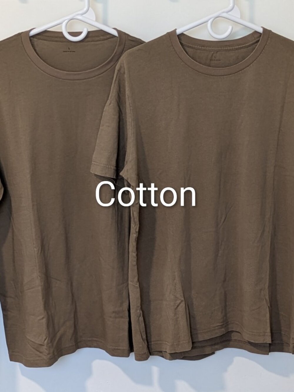 👕 Muji T-Shirt Bundle - 4 Shirts - Size L - Brown - Cotton/Elastane